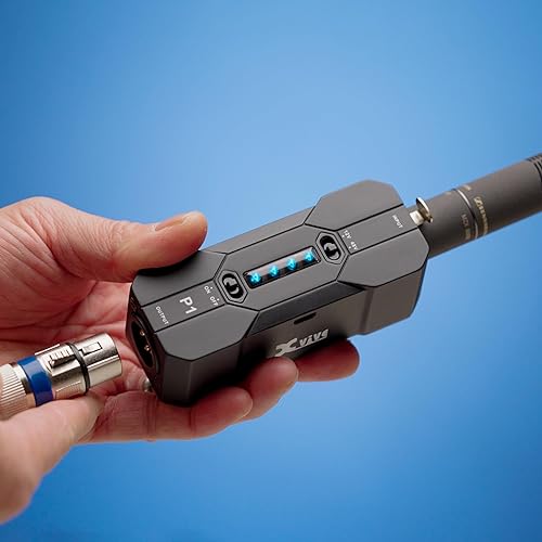 Miniatura 2 de Xvive Fuente de alimentación P1 Phantom para preamplificador de micrófono, micrófonos de condensador, micrófono de escopeta, con cable XLR