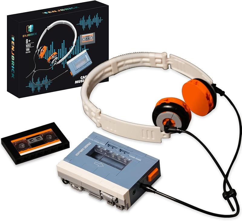 Creator Music Player Building Set para adultos, juguete modelo coleccionable Retro | Modelo vintage DIY, regalo para cumpleaños, Halloween, Navidad.