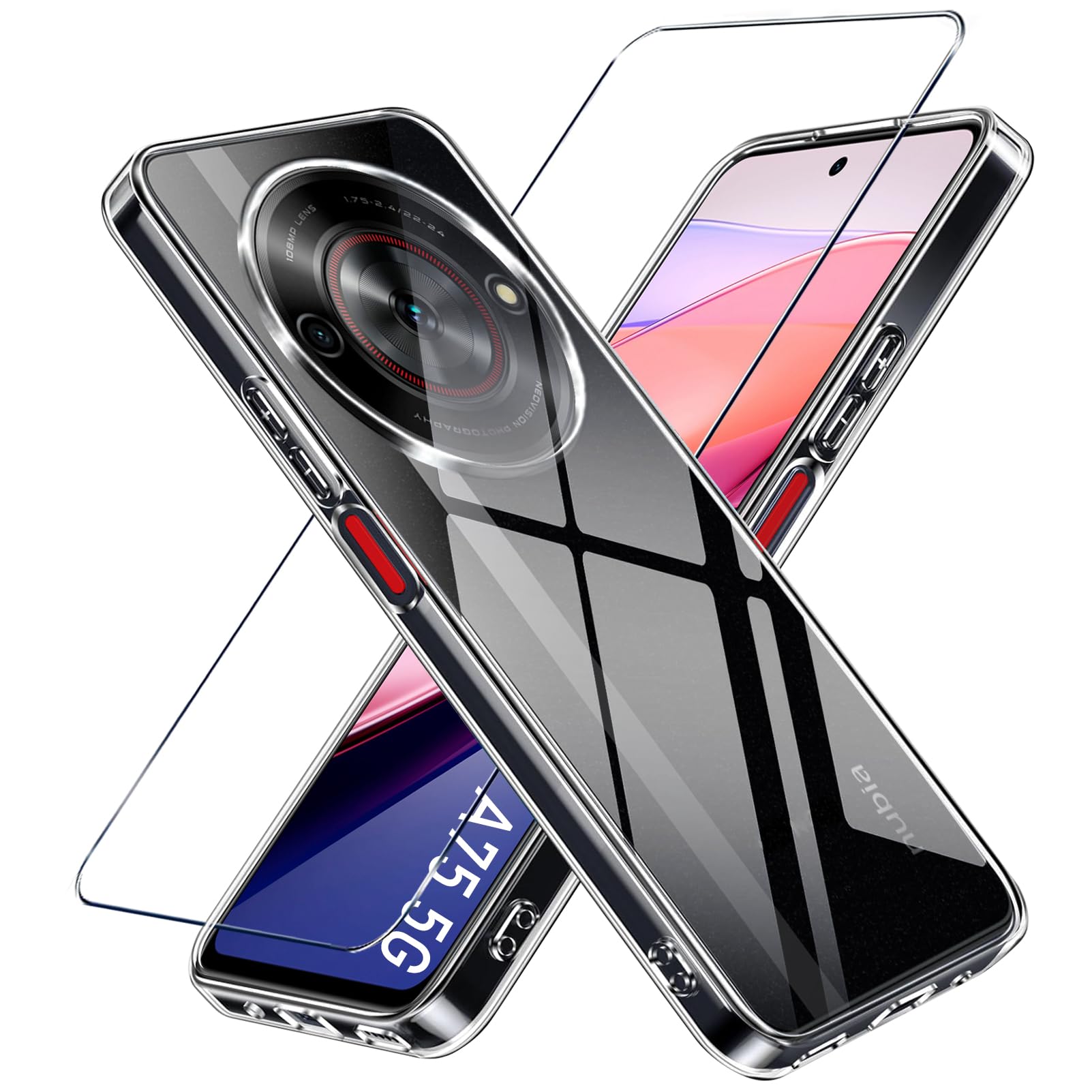 HuiYouMY 1Pcs Cover E 1Pcs Vetrino E 1*Anello Compatible With Xiaomi