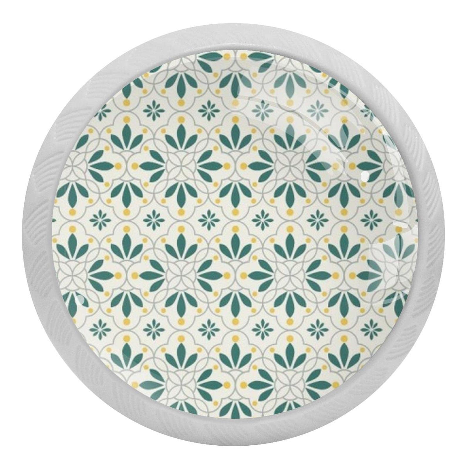 Boutons de placard blancs pour tiroirs de commode fluorescents