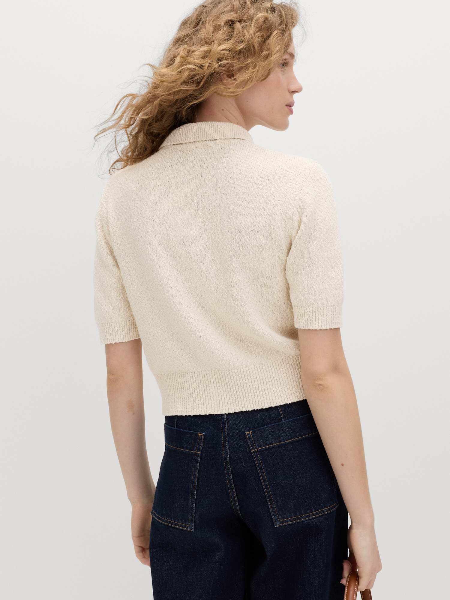 Marks & Spencer Donna Testurizzato Cardigan Corto Ricco di Cotone – vestibilità Slim
