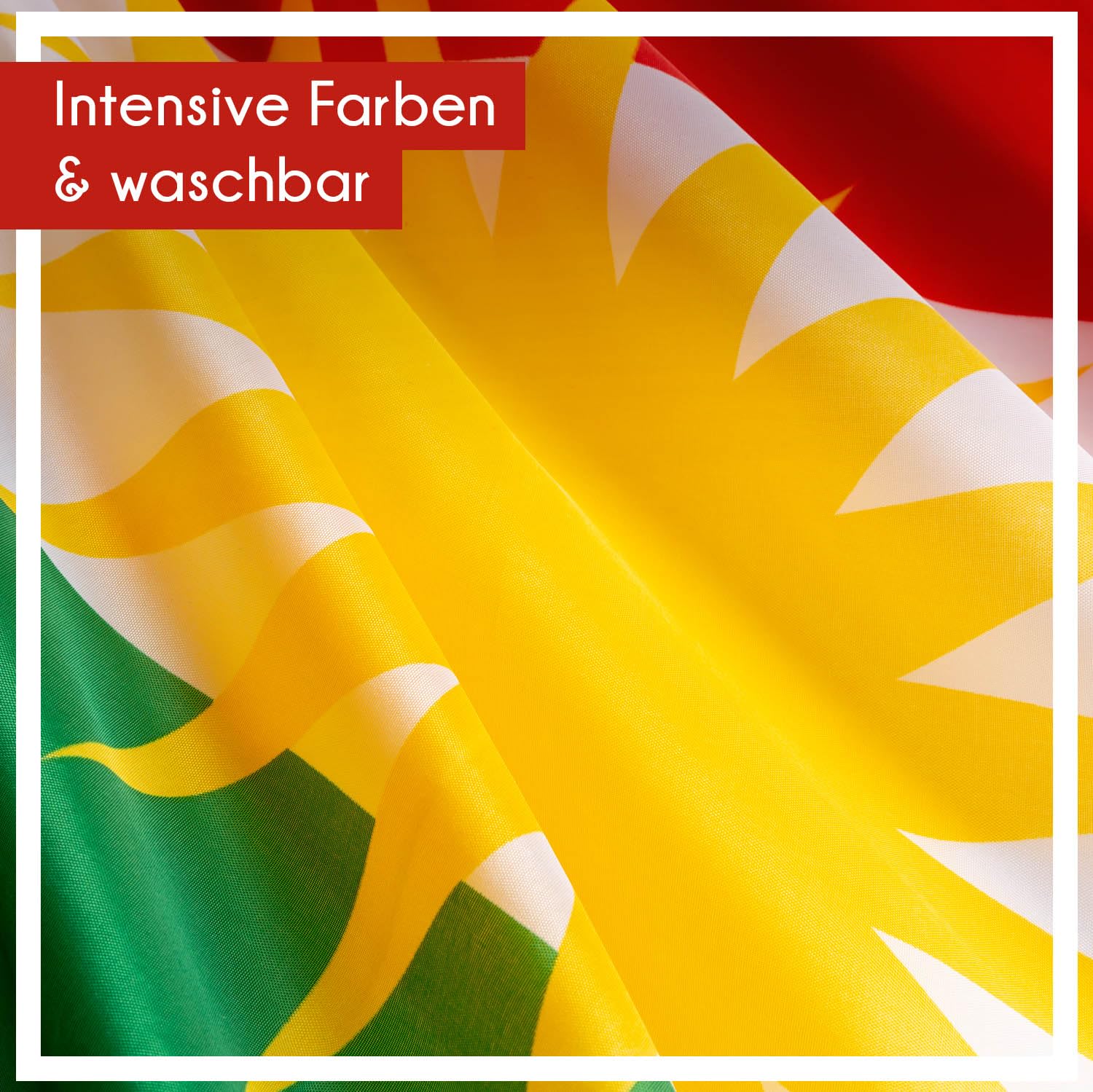 PHENO FLAGS Kurdistan flag - Kurdish flag 90 x 150 cm with brass eyelets - durable flag for flagpole - 100% polyester - Image 4