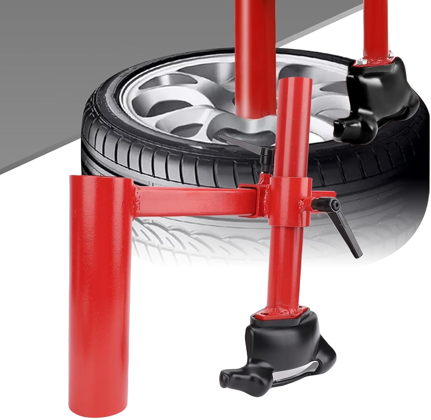 Manual Tire Changer Duck Head Adapter Kit, Duck Head Tire Changer Kit with Silver Cone for 16 to 21 Inch Tires, Aluminum Alloy Handle, Improve Efficiency, Fit for Most Car Tires