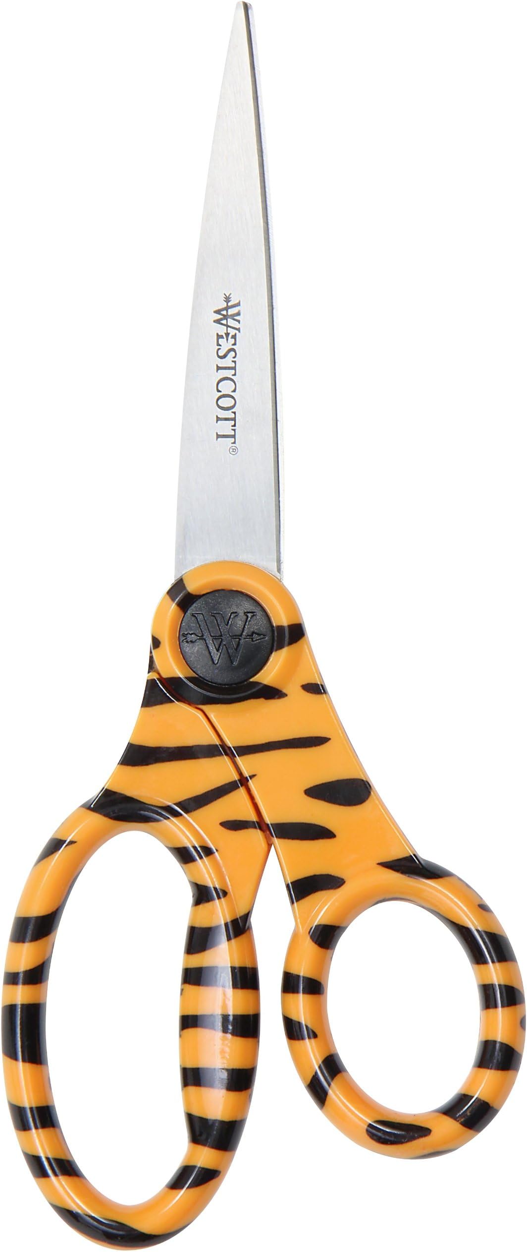 Westcott 8-Inch Trendsetter Animal Print Scissors, Tiger