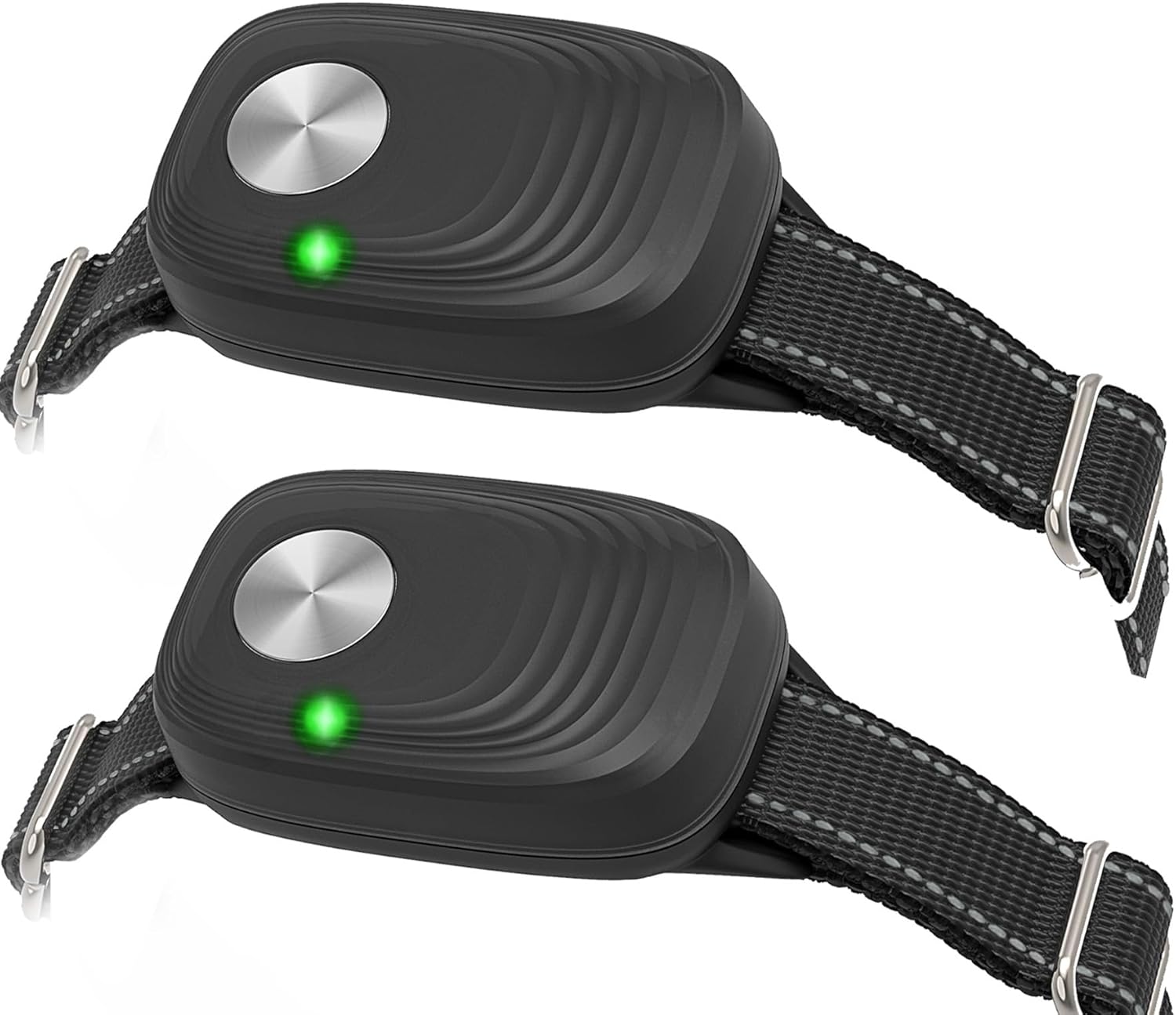 Automatic Pet Door Collar for MS-6, Compatible with High Tech Pet Door, Luxury Design, Black, 2PK