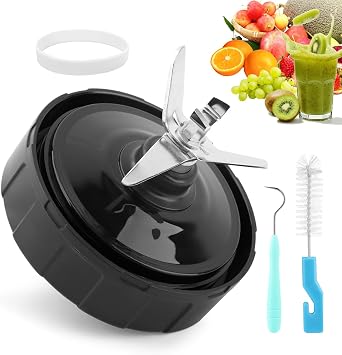 Nin-ja Blender Replacement Parts, 7 Fins Blender Blade Compatible with Nin ja BN401 BN751 BN801 BL480 BL640 NN100-30 BL2012 32oz 24oz 18oz Cup Nutri Blenders Parts