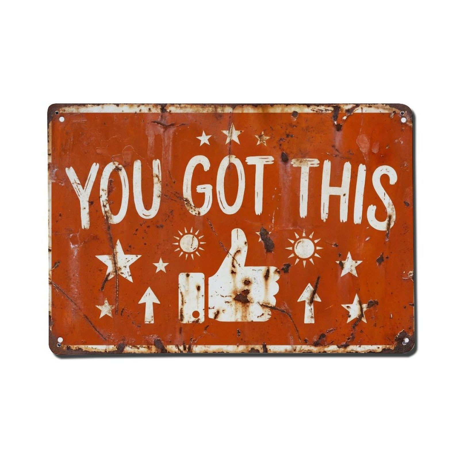 Cmhok Vintage Style You Got This Motivation Retro Motivational Slogans Metal Tin Sign Wall Decor For Cafe, Club, Garden Metal Poster 8X12inch