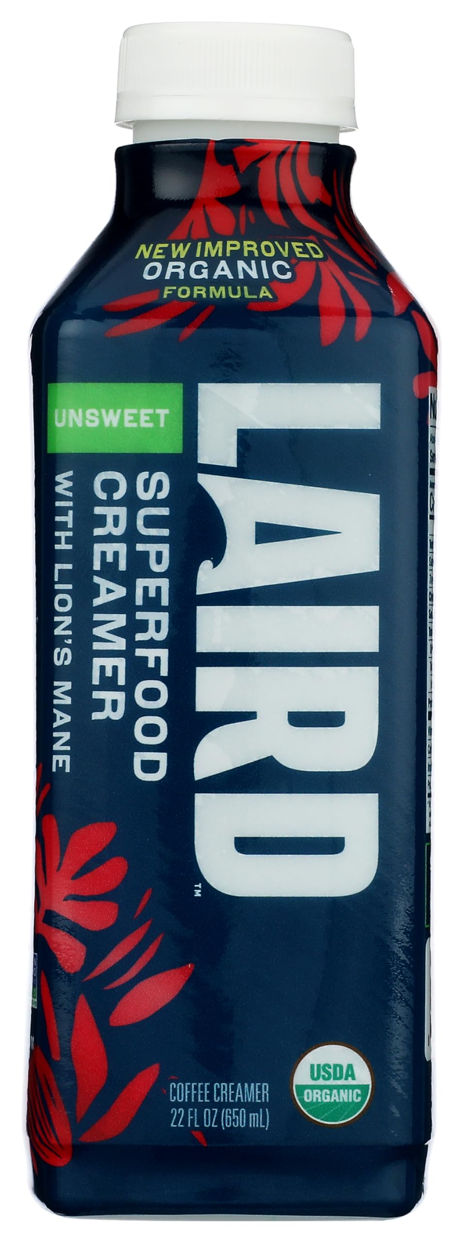 LAIRD SUPERFOOD Organic Unsweetened Plant Based Creamer 22 FZ