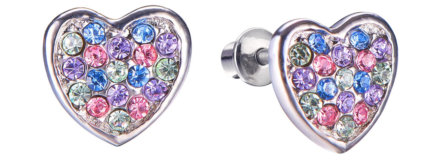 Girls Screwback Pink Earrings