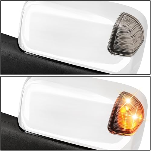 Miniatura 4 de DNA Motoring TWM-011-T222-BK - Par de espejos laterales plegables manuales para remolque compatibles con Ram 150094-02 Ram 2500 3500 94-02, color