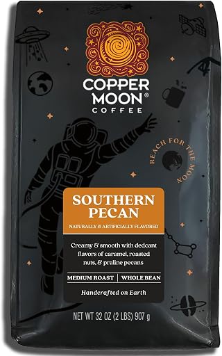 Copper Moon Medium Roast Whole Bean Coffee, Southern Pecan Blend, 2 Lb