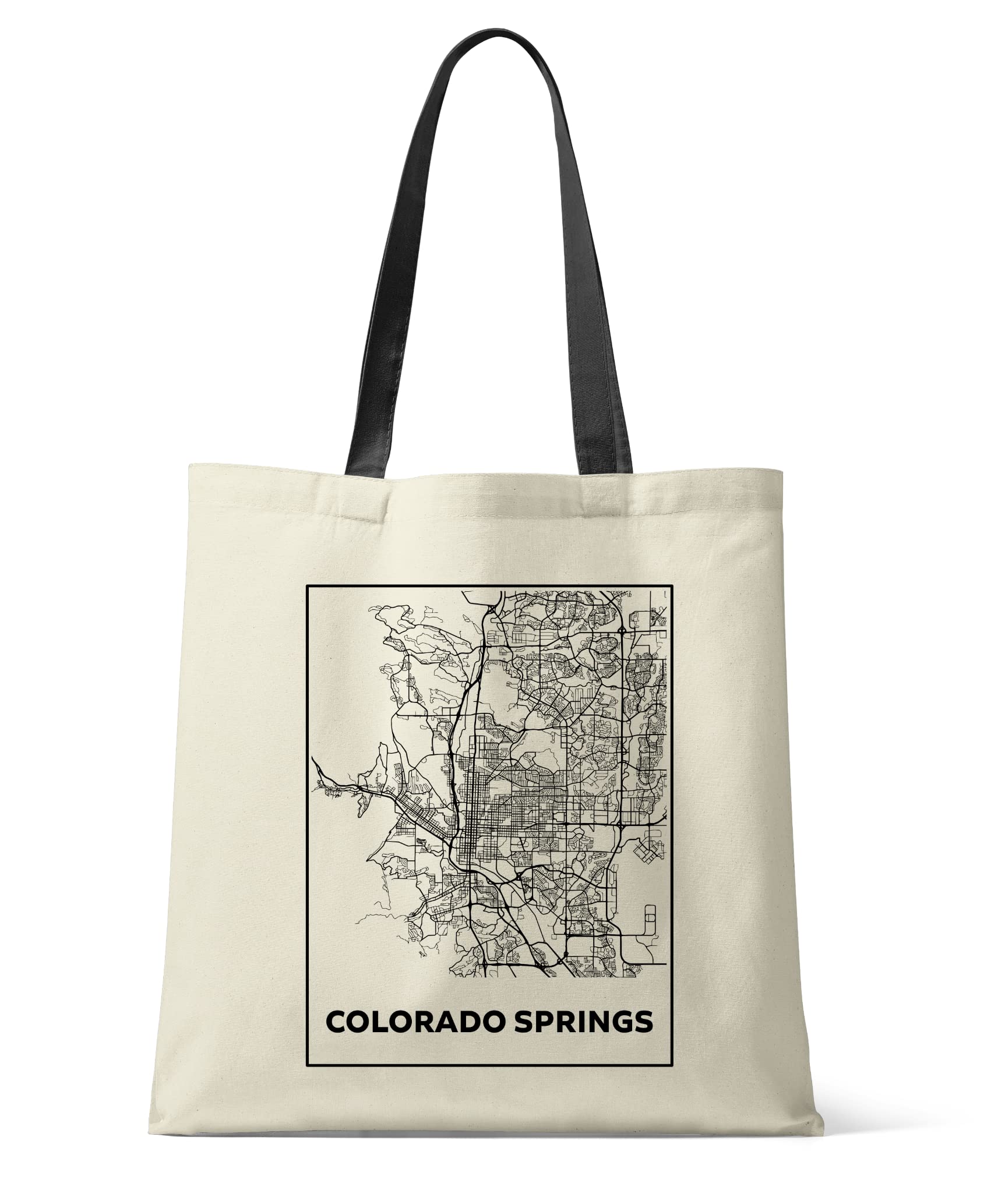 City Street Map Printed Natural Cotton Tote Bag, Pick Your City