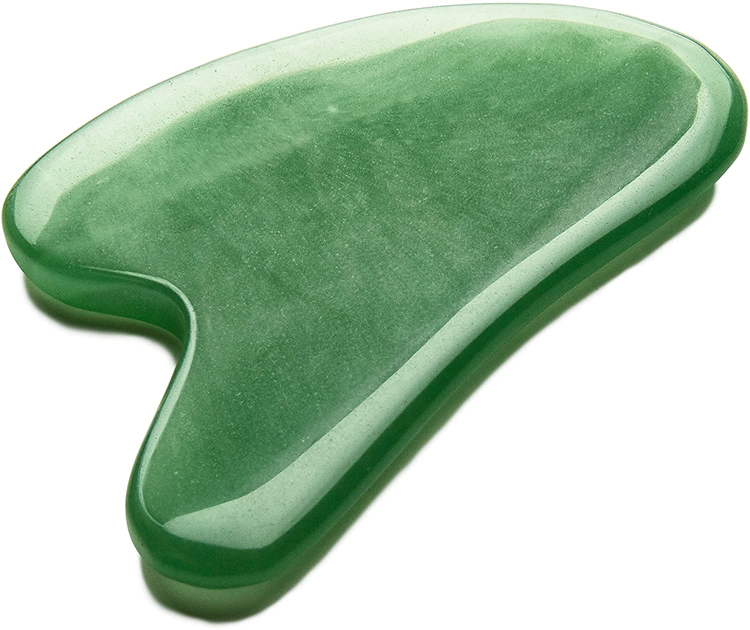 Gua Sha Strumenti per il viso, Gua Sha Trigger Point Massaggiatore Strumento con Bordo Liscio per Terapia Fisica e Terapia di Agopuntura SPA, Guasha Verde Utilizzato per Viso
