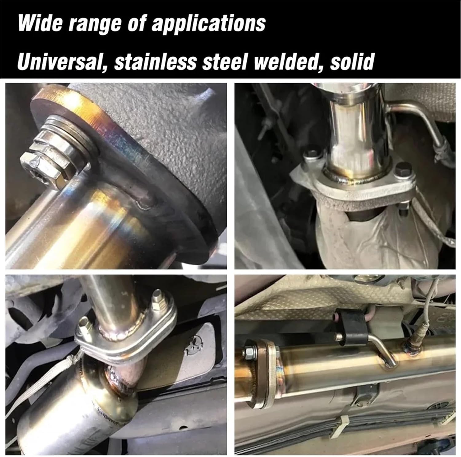 exhaust hangers 2pcs 304 Stainless 2/2.5/3 Inch Accessories Exhaust Muffler Flange Pipe Connection Joint(2.5 inch)