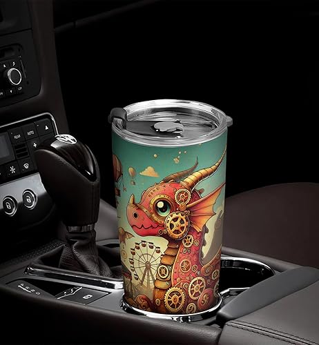 Miniatura 5 de 64HYDRO Vaso mecánico Steampunk de dragón de 20 onzas, ingeniero mecánico, dragones, juegos, regalos para jugadores para amantes del dragón, taza de
