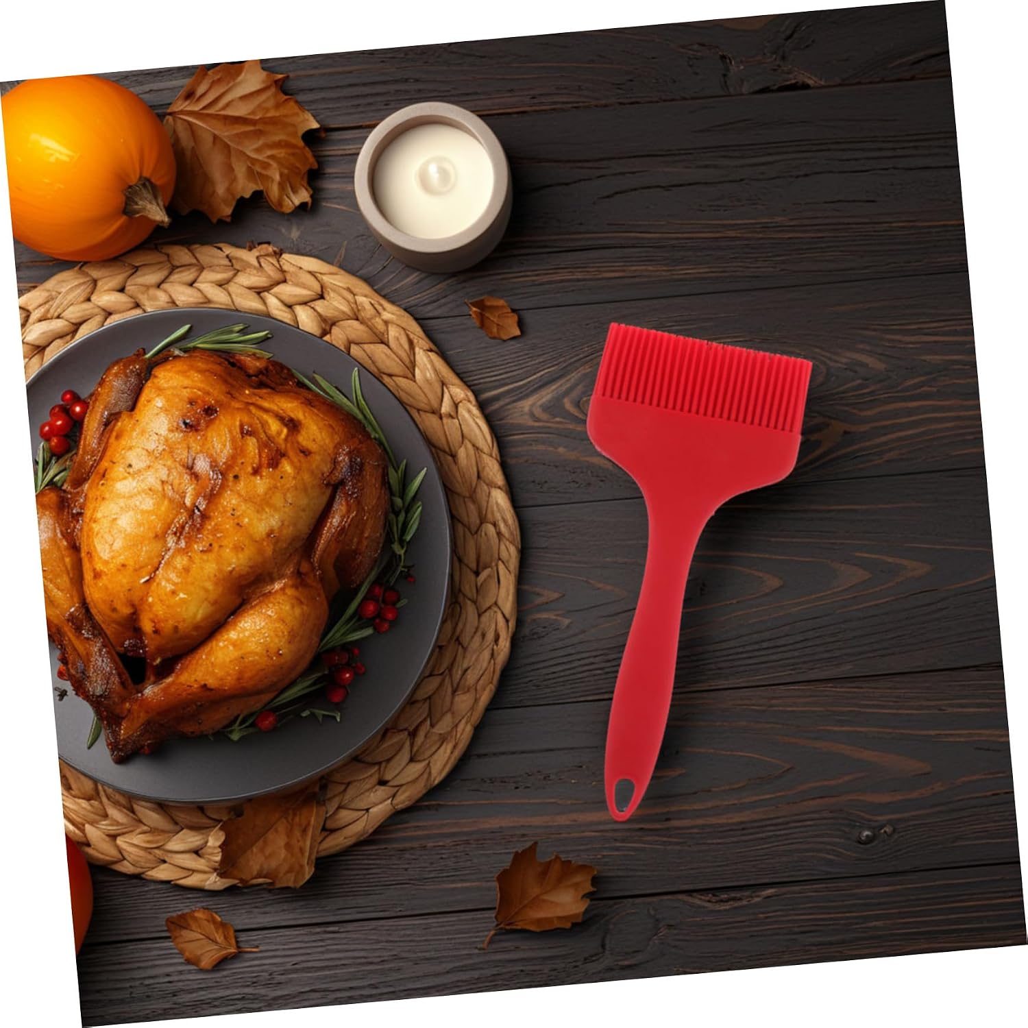 SOLUSTRE Silicone Basting Brush for Kitchen Pancake Bbq Baking Oil Applicator Heat Resistant Bbq Pastry Brush Non-stick Food Cooking Supplies