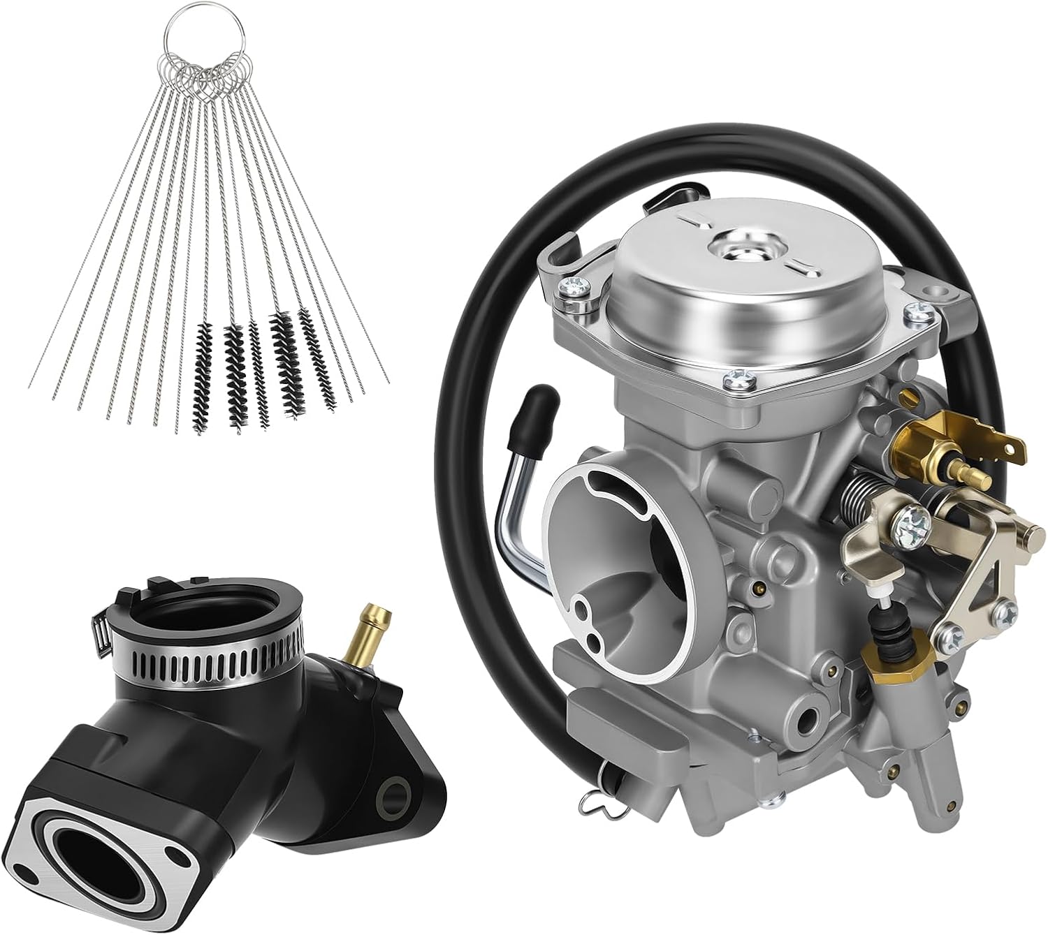 JAVIK Carburetor Carb Assy And Intake Manifold Boot For Yamaha Route 66 XV250Virago V-star 250 XV250 1988-2024 O.E.M# 3BG-14900-01-00