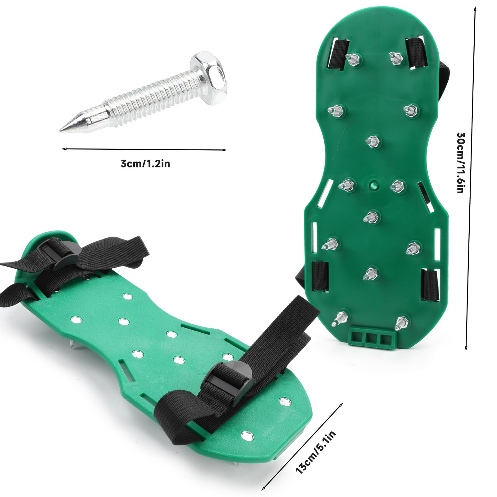 BigKing Kit d'outils pour ciment auto-nivelant, rouleau à bulles en poils en polyester de 9 in, tige télescopique de 77 in, chaussures clouées, pour composés auto-nivelants et revêtements époxy
