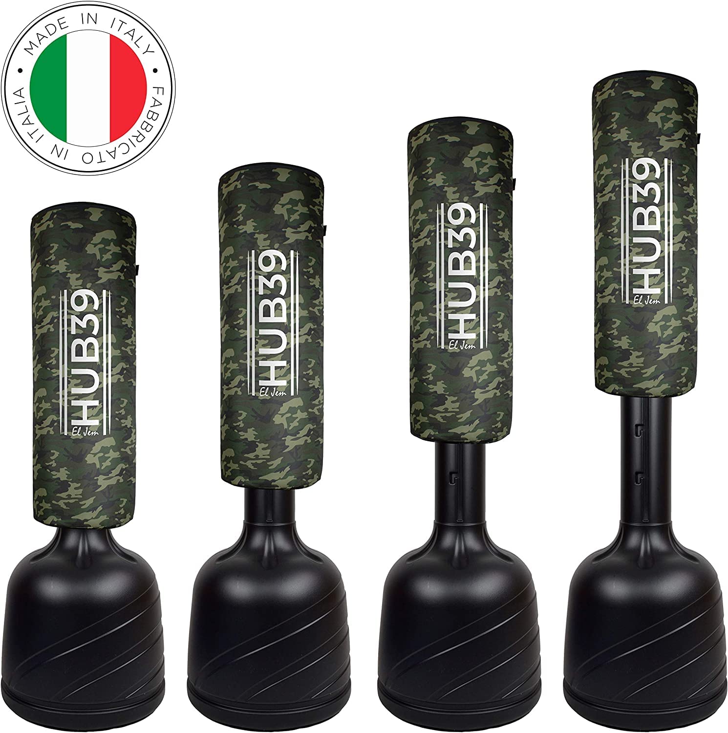 SACCO BOXE DA TERRA CON BASE - SACCO FIT BOXE PROFESSIONALE - Regolabile in 4 Altezze da 171 a 207 cm. (MILITARE MIMETICO) Chiedi info sui Modelli in pronta Consegna