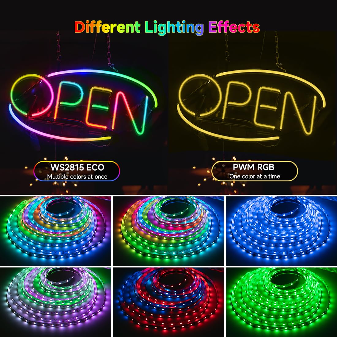 BTF-LIGHTING WS2815 Taśma LED w kształcie litery S Zig Zag 5m 300 LED/pikseli RGB