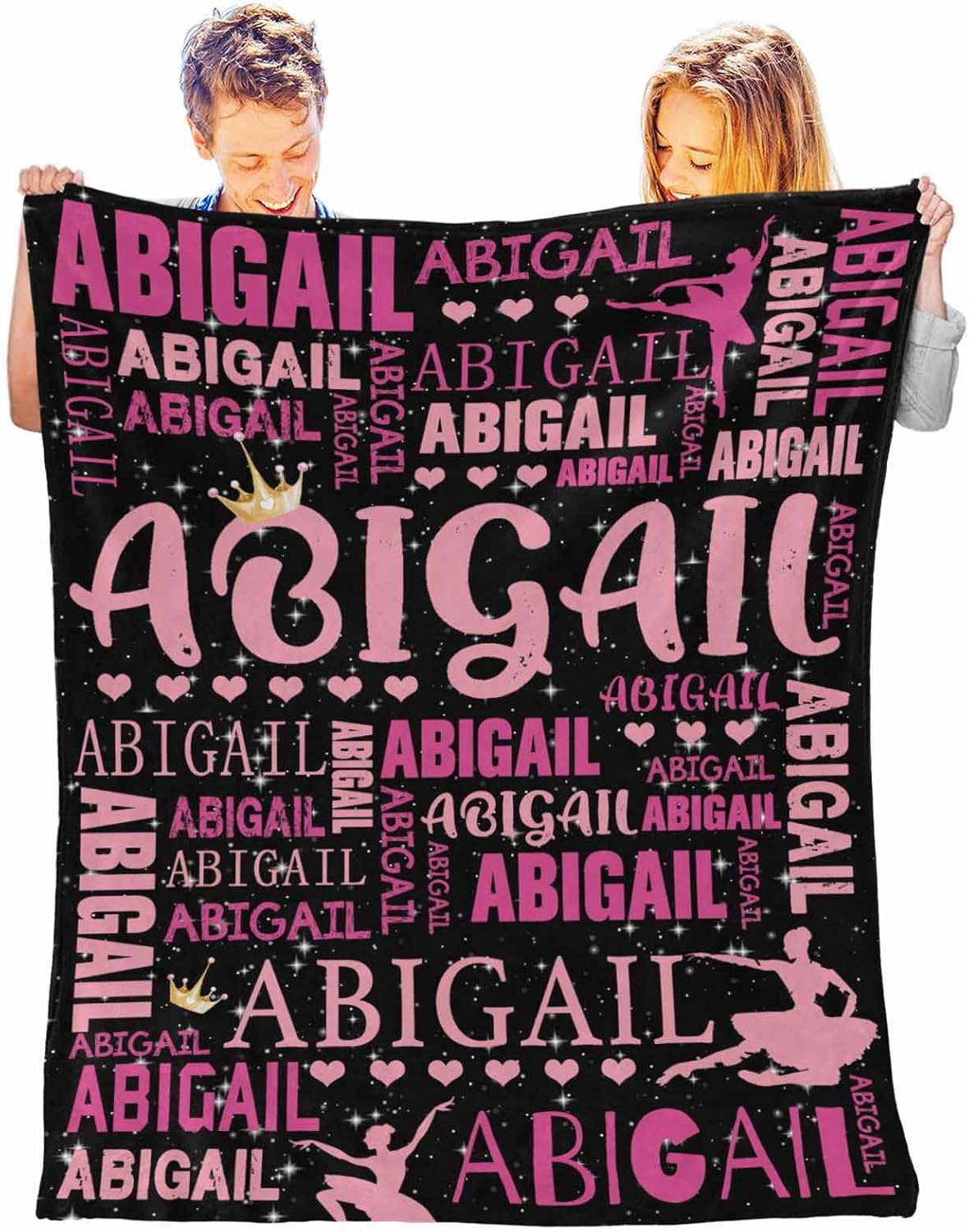 Custom Football Soccer Ball Blanket with Name for Girl Personalized Throw Blanket for Bed Sofa Gifts for Birthday Wedding 40x50 Inches