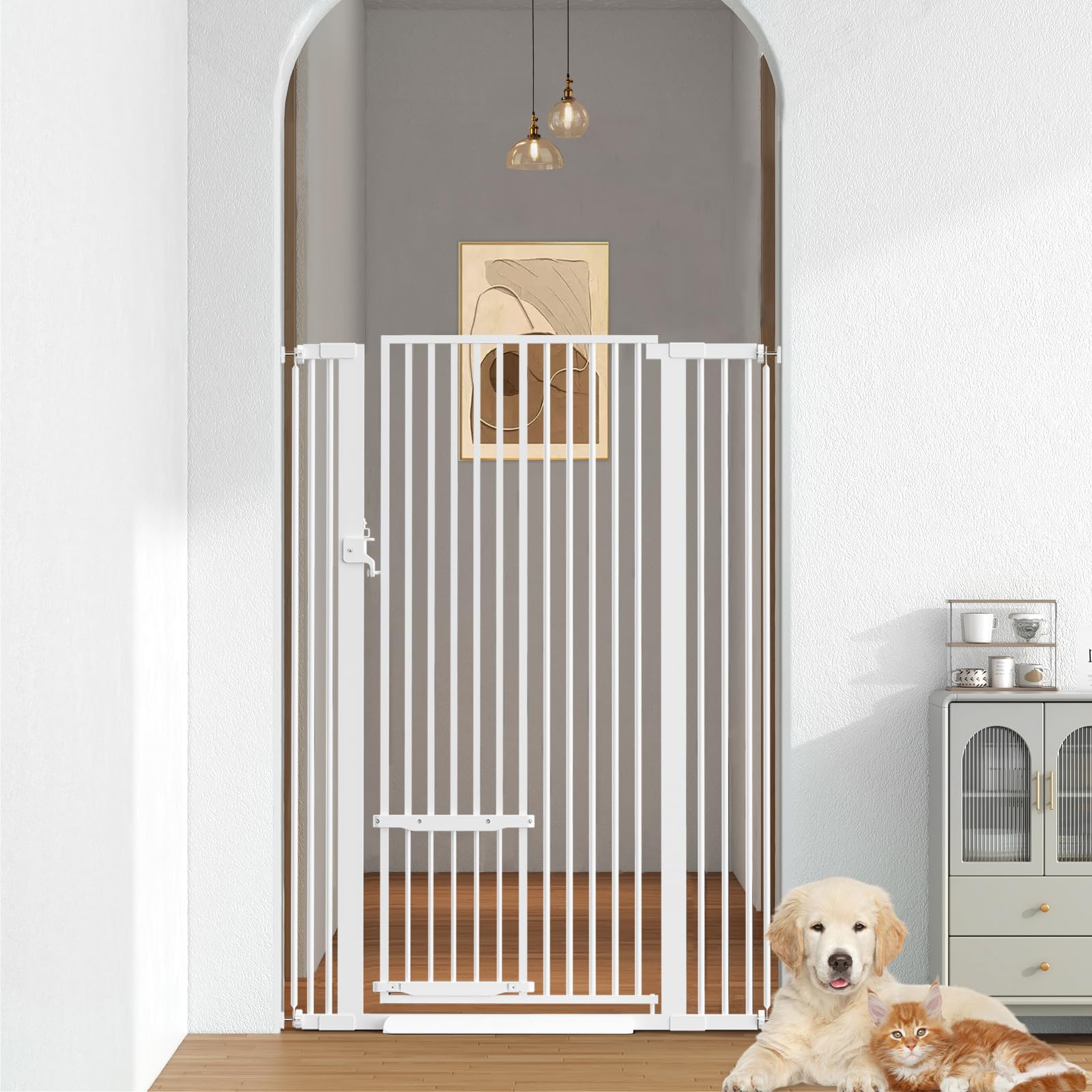 Extra Tall 55 Baby Gate With Cat Door Cat Gate Desertcart INDIA