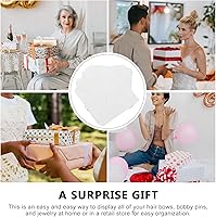 Vista 5 de Tarjetas de exhibición de lazo, 200 tarjetas de exhibición de clips para el cabello, papel de papel, soporte para el lazo, tarjetas, broche