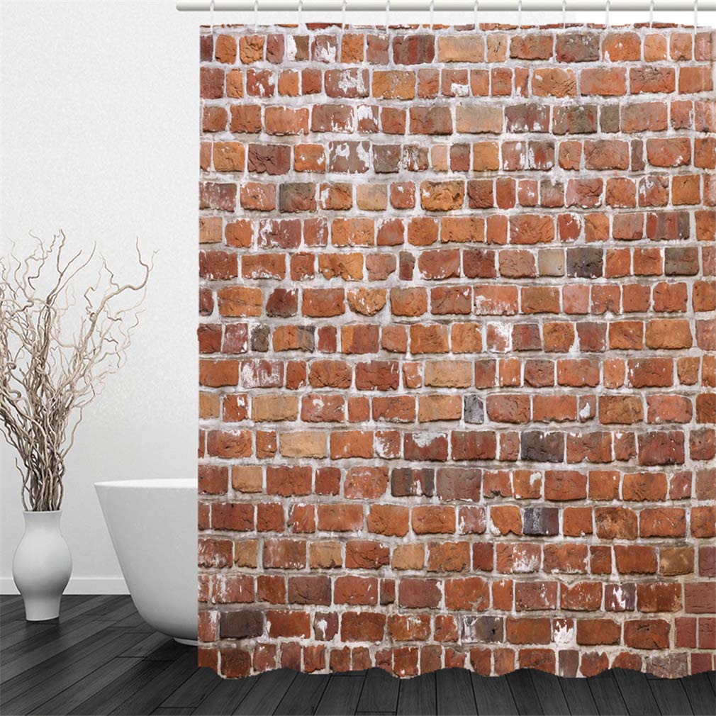 X-Labor steen motief douchegordijn waterdichte stof anti-schimmel incl. 12 douchegordijnringen wasbaar badkuipgordijn 240x200cm 180 * 200cm (B*H) Muster-b