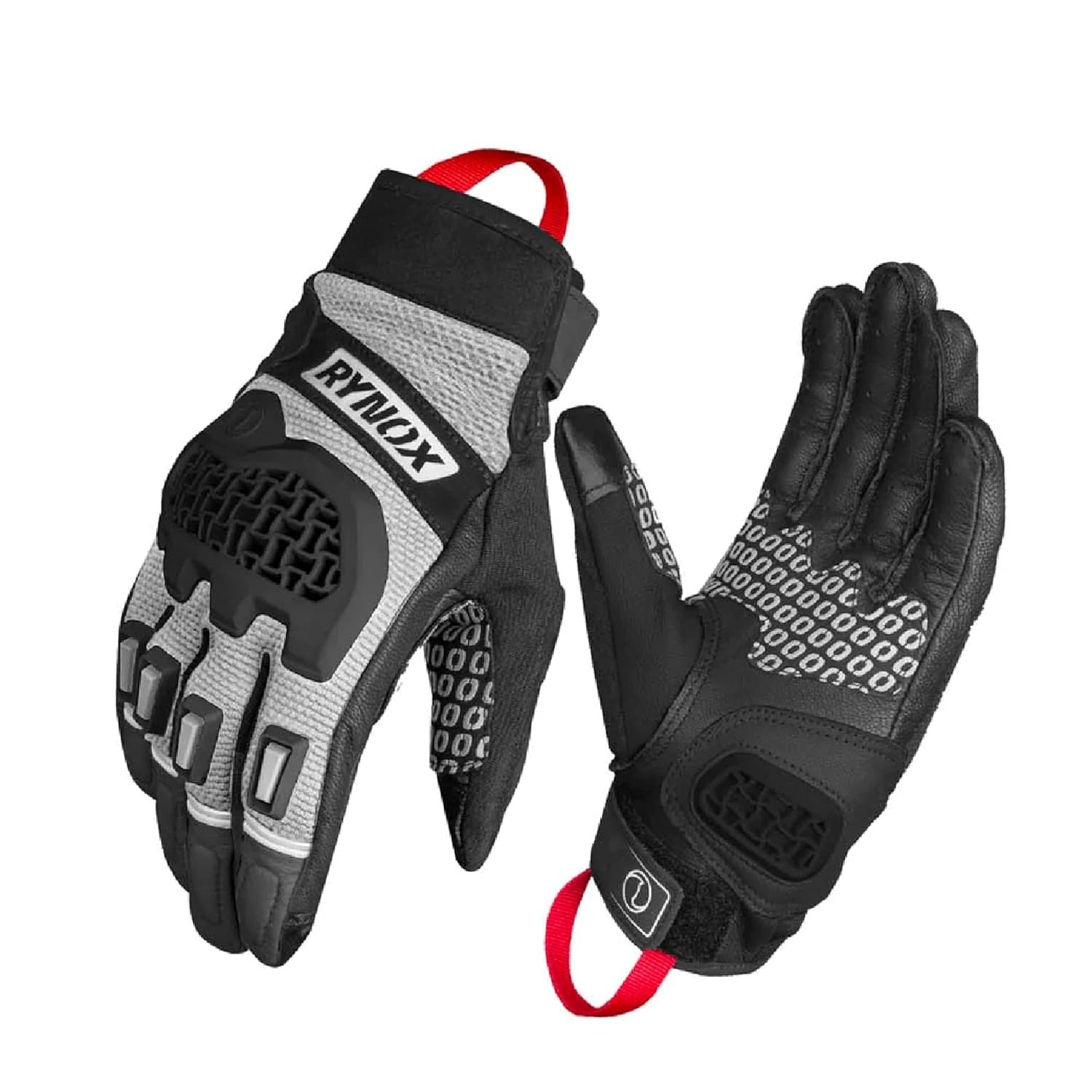 Rynox Gravel Gloves Cuff Length Motorcycle Riding Gloves Impact