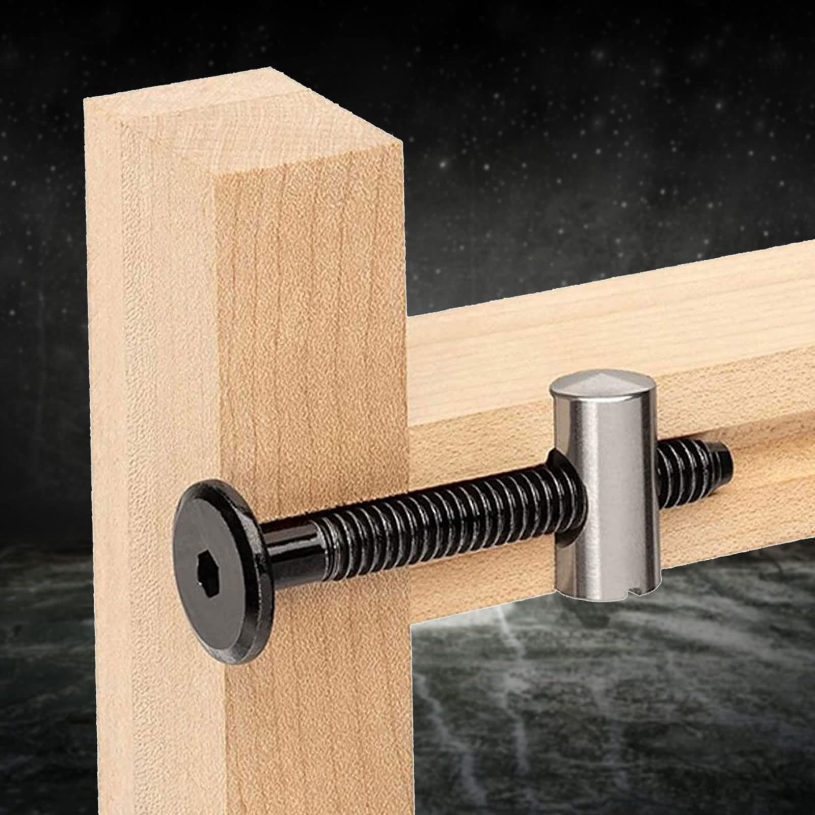 Kit per foratura in legno 2-in-1, 6/8/10/12/15mm Pin Fixture Puncher Locator, Kit guida per trapano per tasselli per l'installazione di armadietto da letto (6/8/10/12/15mm)