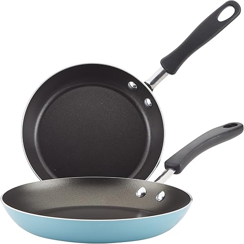 Miniatura 2 de Farberware Cookstart DiamondMax - Juego de sartenes antiadherentes, apto para lavavajillas, 8.25 pulgadas y 10 pulgadas, color aguamarina