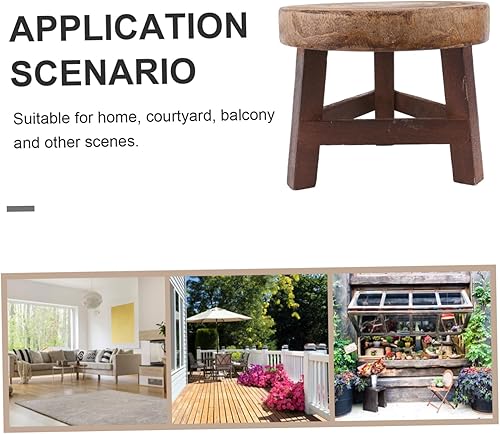 Miniatura 6 de Zerodeko Taburete de madera para macetas, 1 unidad, bandeja para macetas suculentas, estante para plantas, soporte moderno para plantas, soporte