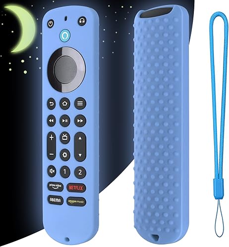 Vista 10 de Funda de silicona para Voice Remote Pro 2022, funda de silicona para control remoto por voz Pro 2022 con cordón (negro)