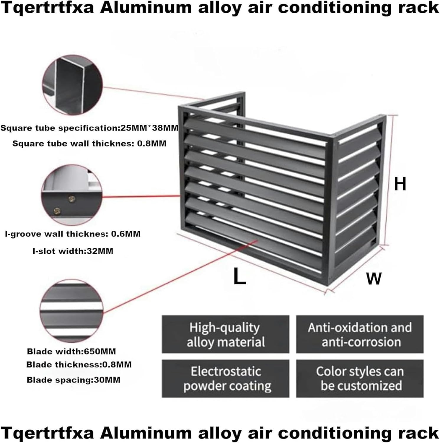 Outdoor unit mini split air conditioner cover,Mini Split Air Conditioner Cover for Outside Units , fence to hide air conditioner , outer materia , Suitable for indoor and outdoor ( Color : Gray louver