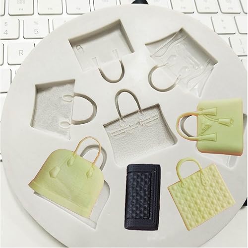 Miniatura 1 de Bolsas de mano y monederos de silicona para fundición de resina epoxi, decoración de pasteles de fondant, decoración de cupcakes, arcilla polimérica