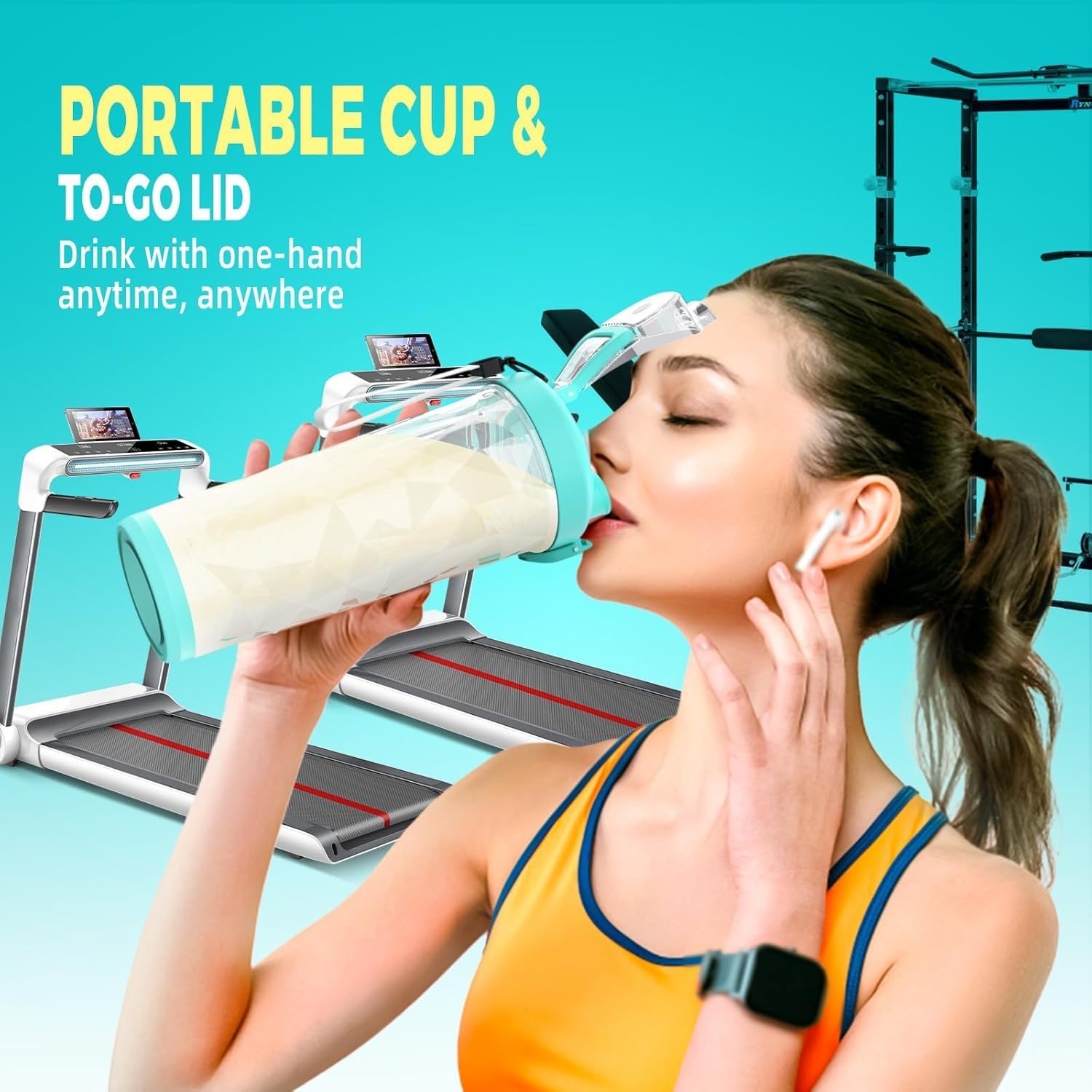 Portable Personal Blender 17oz/500ml Juicer, 175W Personal Size Blender, Great for Smoothies, Ice Blending, Juicing and Food Processing, Small, Convenient and Versatile