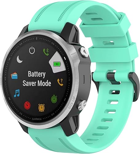 Miniatura 7 de Paquete de 2 correas compatibles con Garmin Tactix 77 Pro Band de 0.86 pulgadas de silicona deportiva para reloj deportivo Fenix 7X, Fenix 6X,