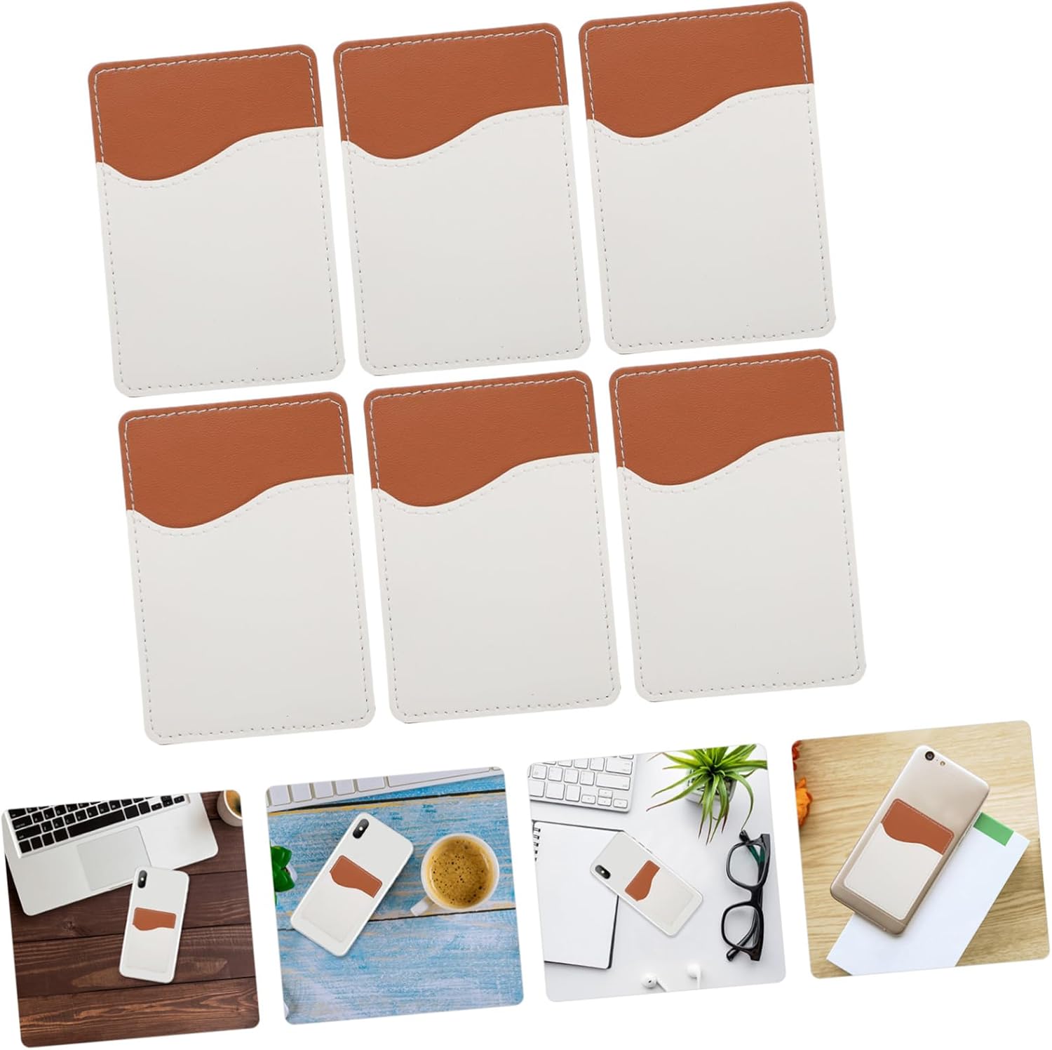 Angoily 30sets Sublimation Phone Wallets Blank Holders for Self-adhesive Sleeves for Smartphones Lightweight Card Holders for Personalization and Decoration