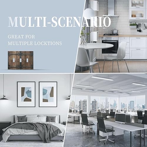 Vista 32 de Cubiertas decorativas de salida de estrella de mar playera, tablero de madera azul de concha de mar de 1 banda, decoración individual GFCI, placa