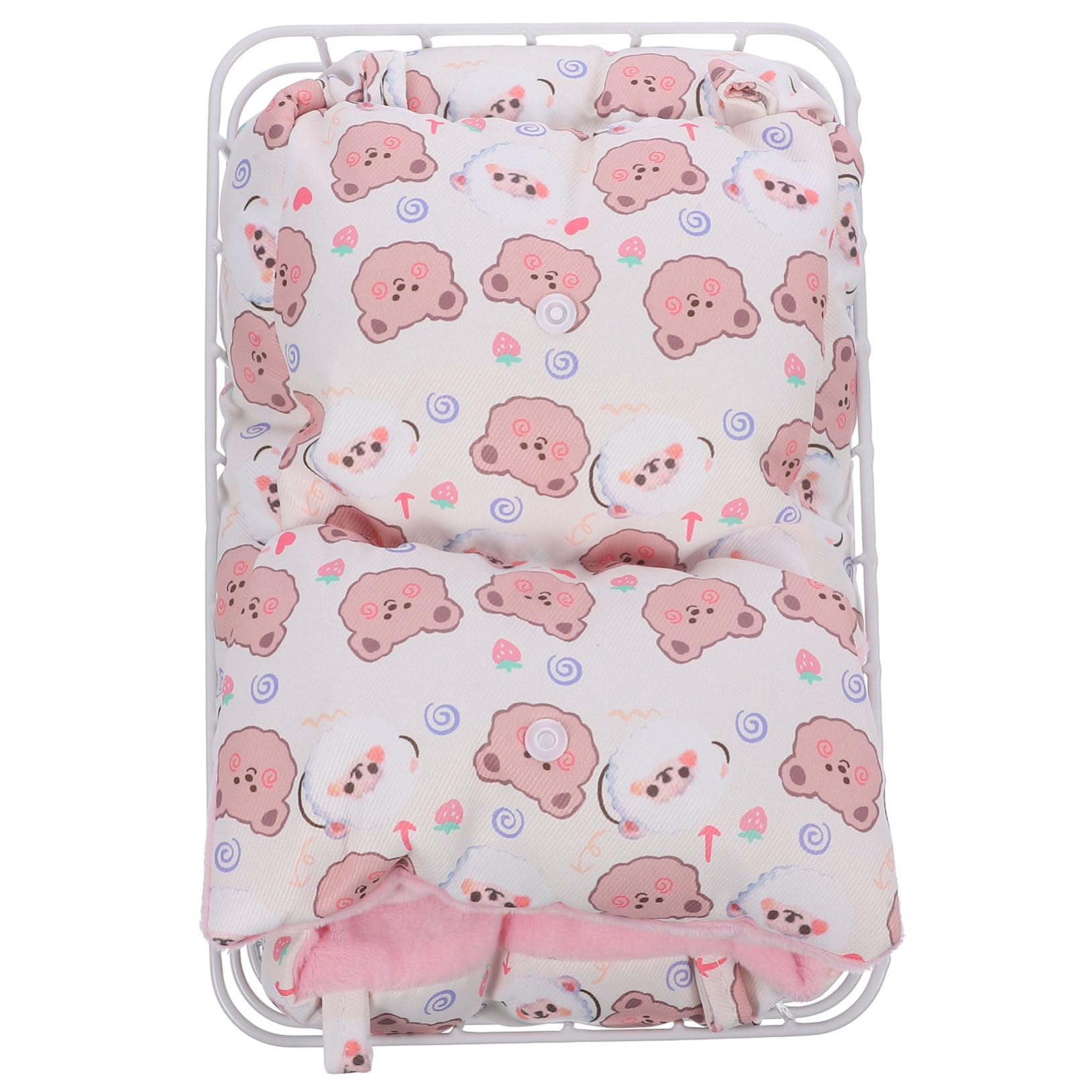 HANABASS Hamster Schlafhängematte aus Metall und Baumwolle Dicke Konstruktion für Kleine Haustiere Warmes und Bequemes Bett für Käfig und Winter