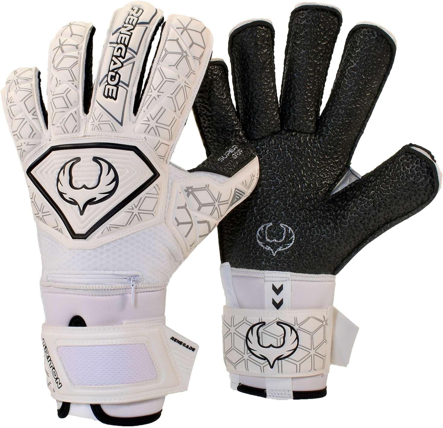 Triton Goalkeeper Gloves with Microbe-Guard (Sizes 5-11, 3 Models, Level 2) Pro-Tek Finger Protection & Durable 3.5 + 3 mm Super Grip Hard Floor Glove for Adults, Teenagers, Children