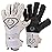 Renegade GK Triton Polaris Goalie Gloves with Pro-Tek Finger Spines | 3.5+3mm Super Grip| White & Black Soccer Goalkeeper Gloves (Size 7, Youth, Roll Cut, Level 2)