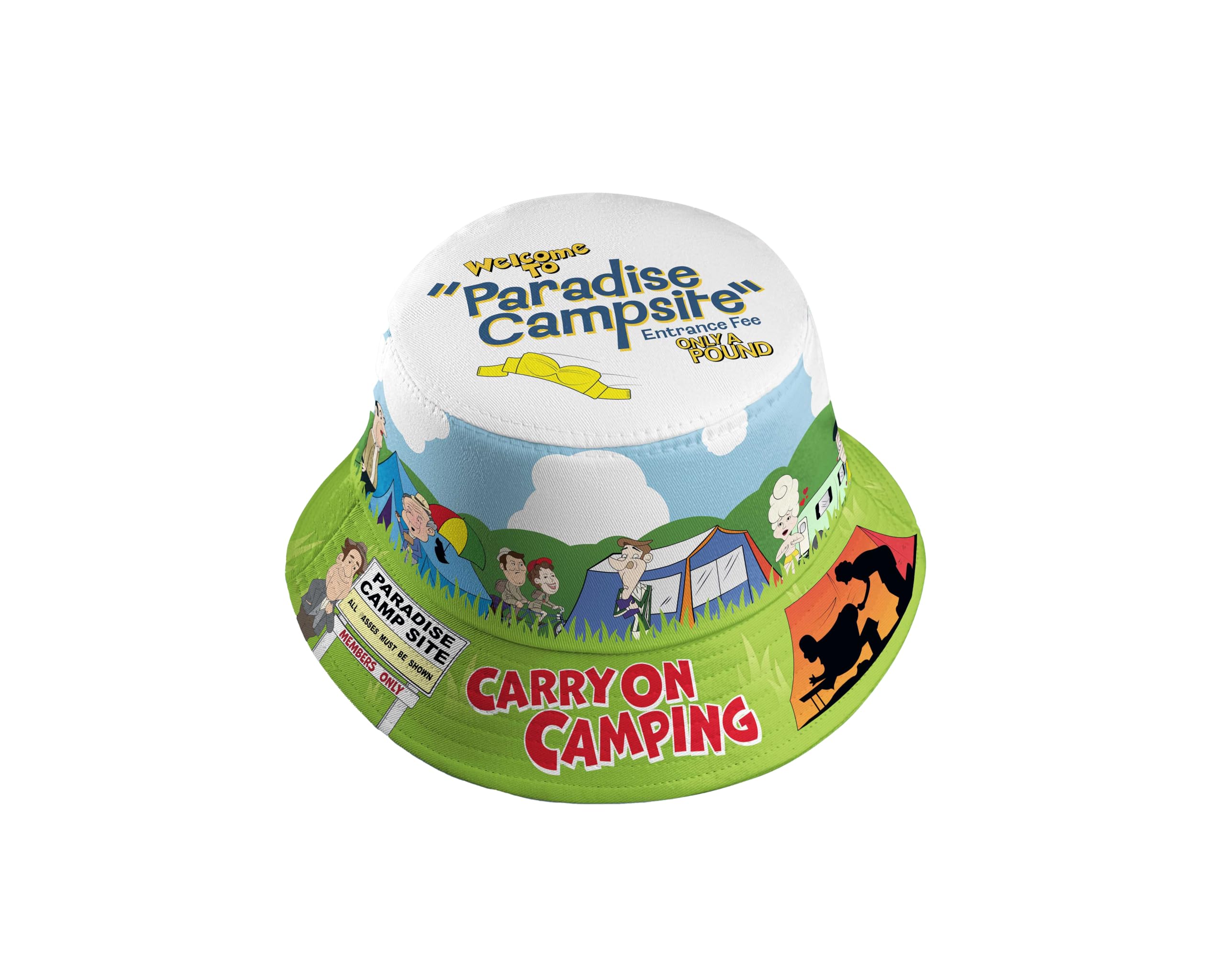 Carry On Camping Film TV Official Bucket Sun Hat Kenneth Williams Sid James One Size Multicolour