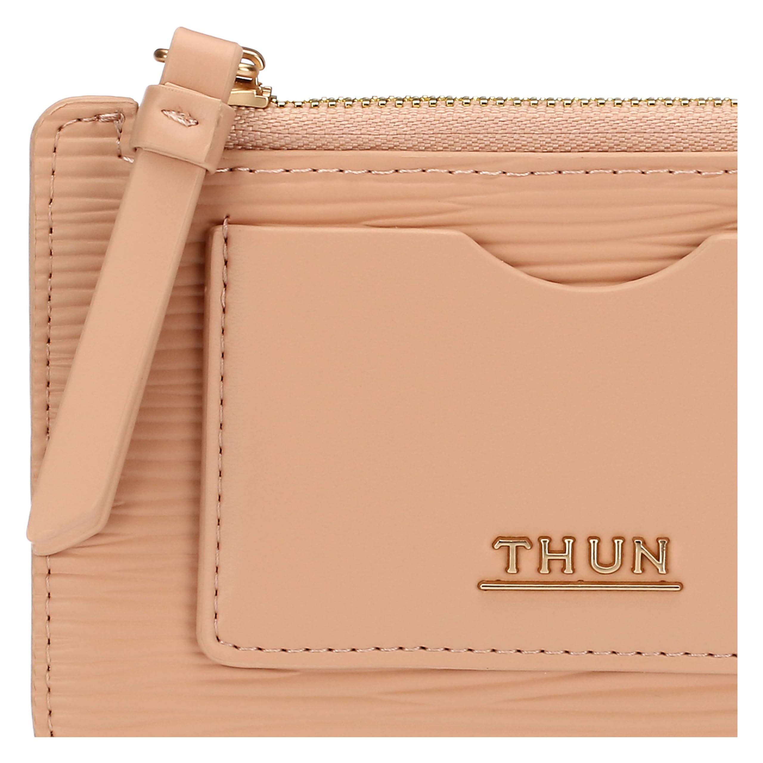 THUN - Porta carte medio, rosa - ecopelle - Collezione Sempre con me - 14 x 8.5 cm