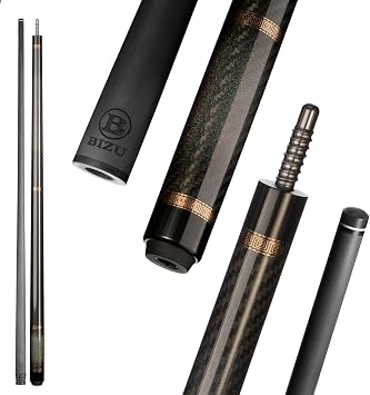BIZU Professional Taper 11.5/12.5mm tip Mars Impact Carbon Fiber Pool CUE-Brilliant Star Green