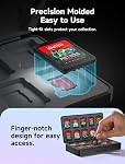 JSAUX Cas de carte de jeu pour Nintendo Switch 2 (2025), Commutateur OLED & Lite, 40-Slot Support de stockage de Shell dur pour 40 Cartouches de jeu & Micro SD Cartes, carte de jeu de voyage compacte Boîte organisatrice - noir