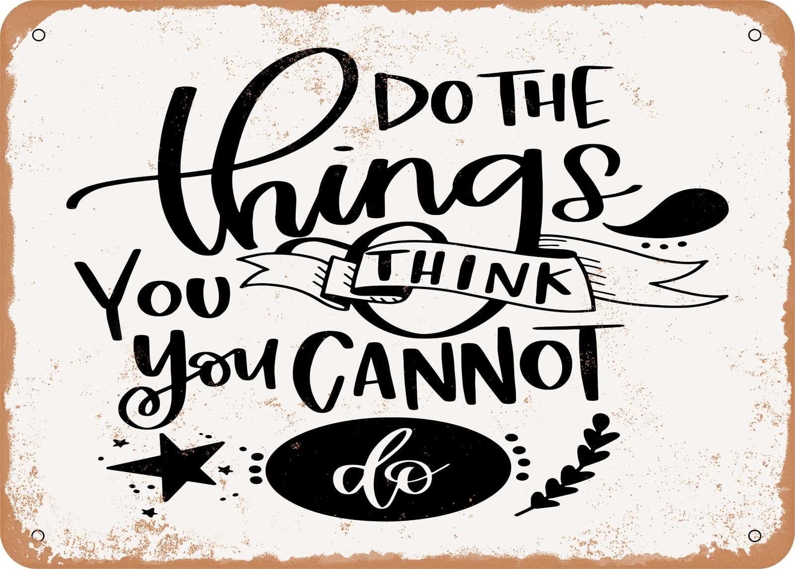 Metal Sign - Do the Things - Vintage Look Sign home decor