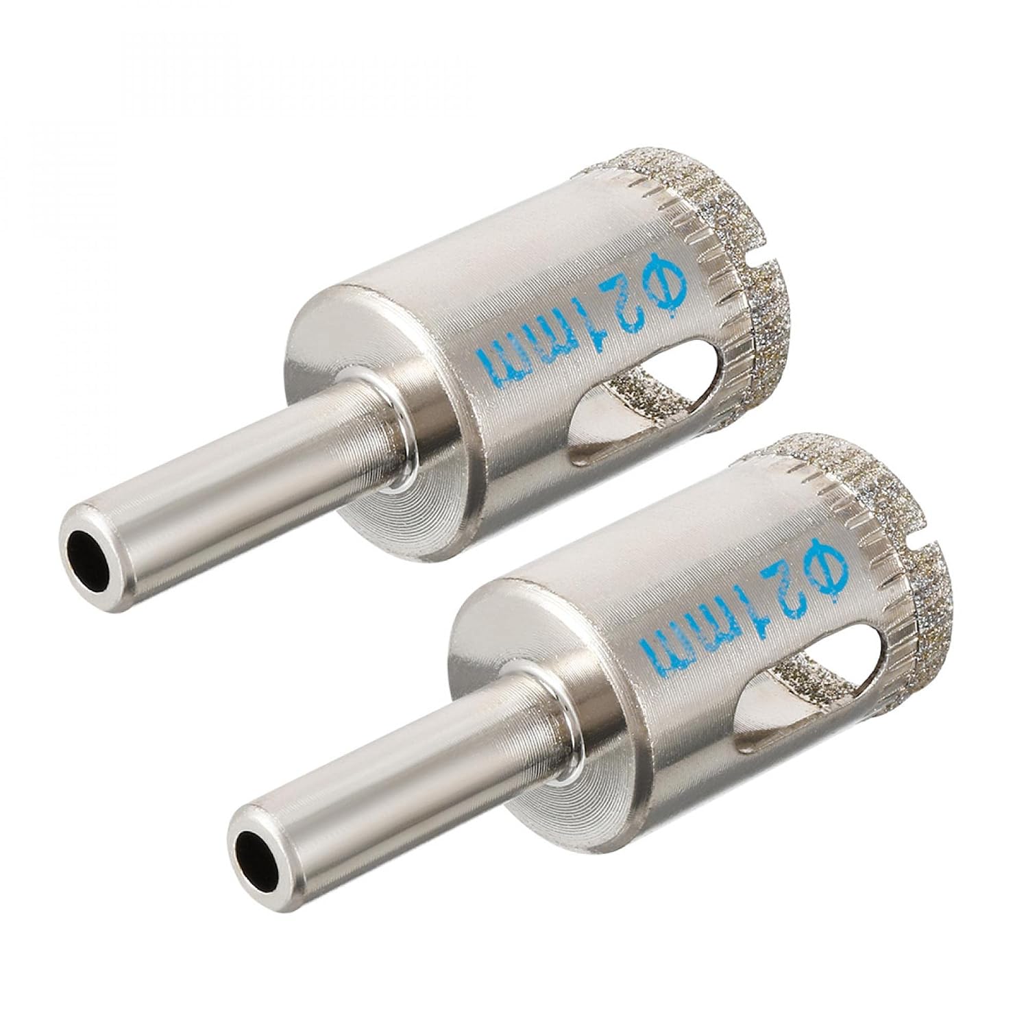 uxcell 2PCS 21mm Diamond Coated Hole Saw Drill Bits for Glass Ceramic Tile Marble Rock Porcelain Bottles Pots Brick