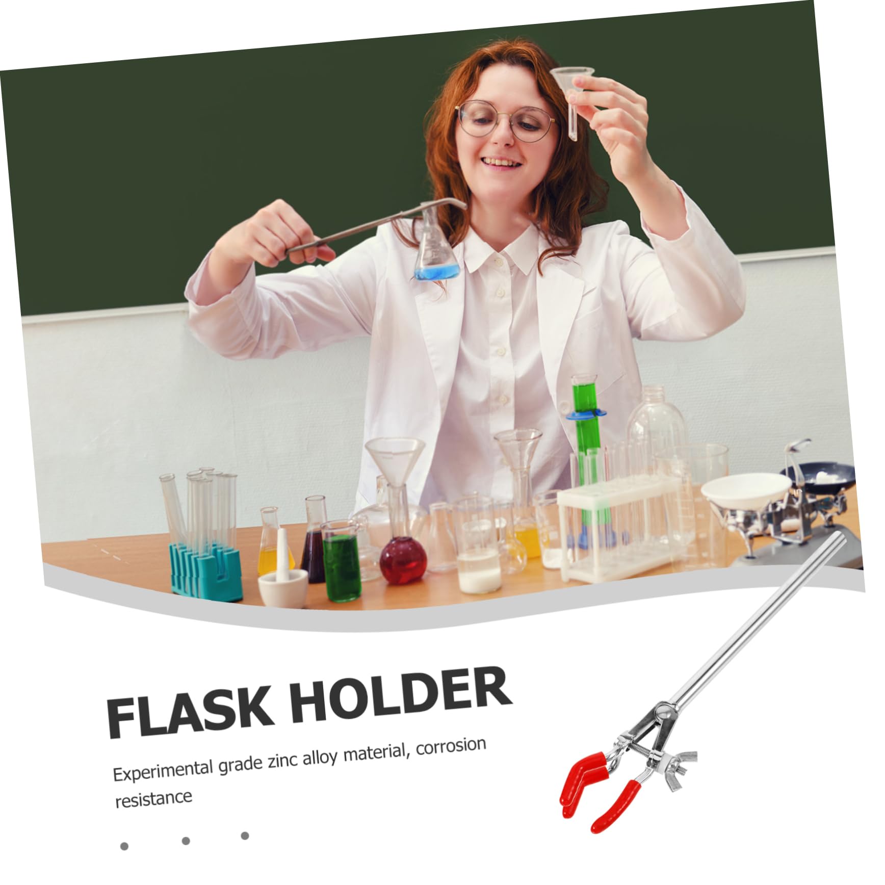 Mobestech 3pezzi Clip Per Provette Rebbi Zinco Per Laboratorio Per Flask e Tubo Condensazione Strumento Essenziale Per Esperimenti Scientifici