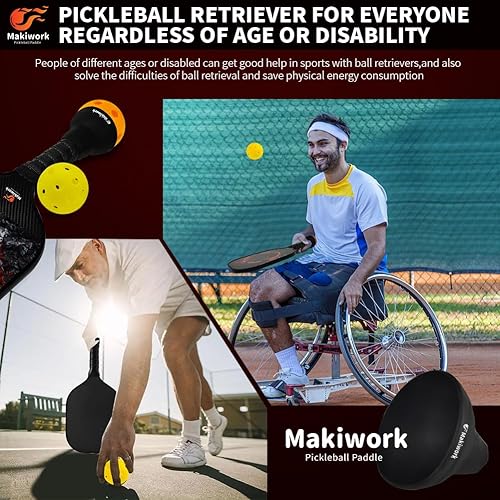 Vista 5 de Pickleball Ball Retriever Silicone Pickleball Grabber and Picker